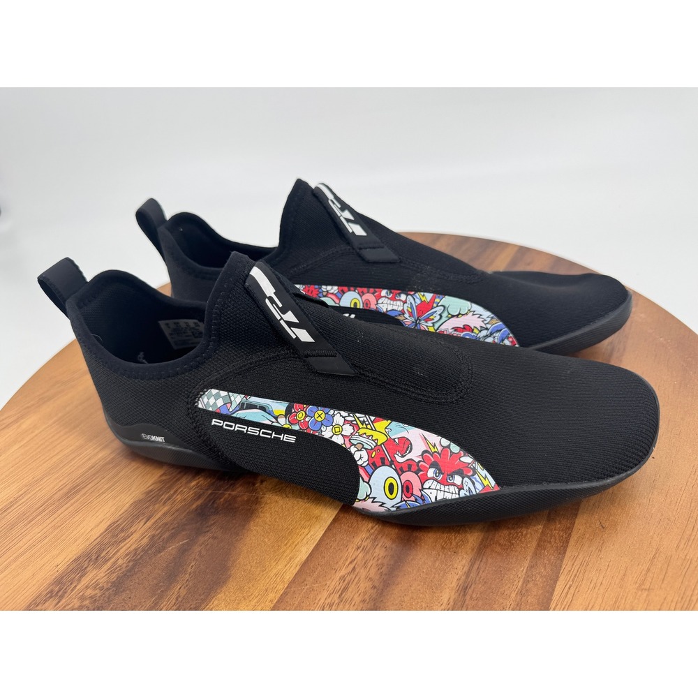 Puma Porsche Vision GT Vexx Shoes Mens 10 Black EvoKnit Racing Sneaker 307192-01